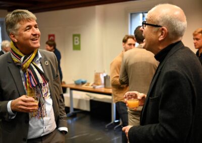Alec von Graffenried und Daniel Hitzig am Apéro nach Lancierung des SDG Walk