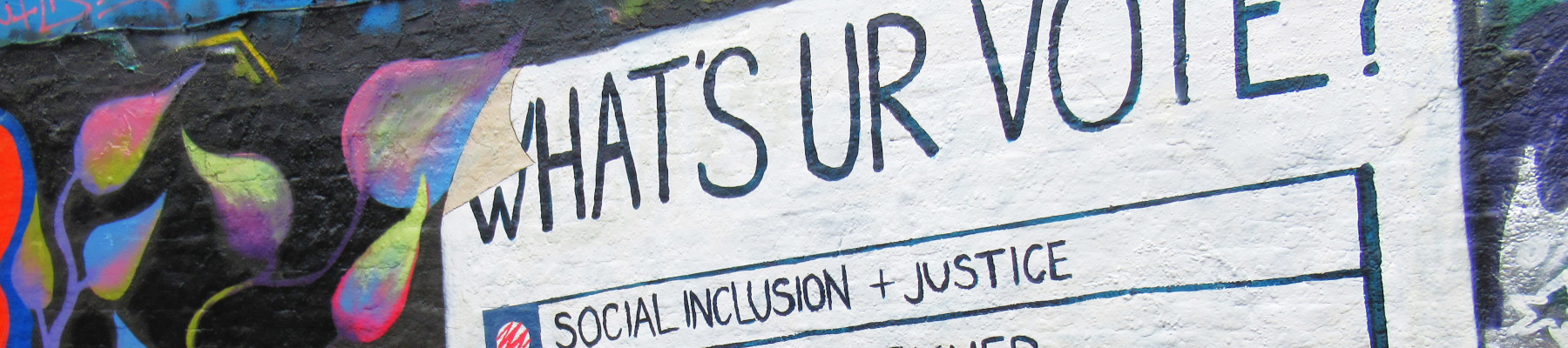 Graffiti "Vote Social Justice"